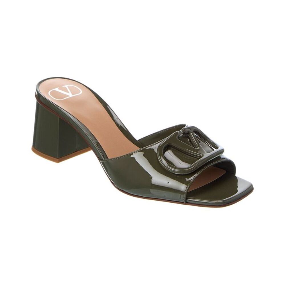 Valentino Vlogo Signature 60 Patent Sandal, Green